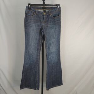 The Limited Sexy Drew Fit Jeans Womens Size 6 Long Flare Stretch Denim Blue